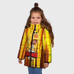 Куртка зимняя для девочки Brawl stars sally leon, цвет: 3D-черный — фото 2