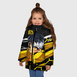 Куртка зимняя для девочки BTS, цвет: 3D-черный — фото 2