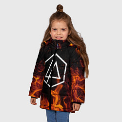 Куртка зимняя для девочки LINKIN PARK, цвет: 3D-светло-серый — фото 2