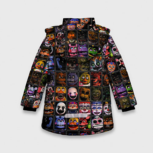 Зимняя куртка для девочки Five Nights At Freddy's / 3D-Светло-серый – фото 2
