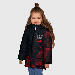 Куртка зимняя для девочки AUDI, цвет: 3D-красный — фото 2