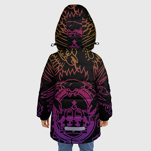 Зимняя куртка для девочки QUEEN / 3D-Черный – фото 4