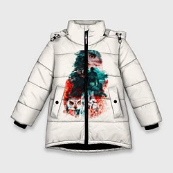 Куртка зимняя для девочки Twin Peaks, цвет: 3D-черный
