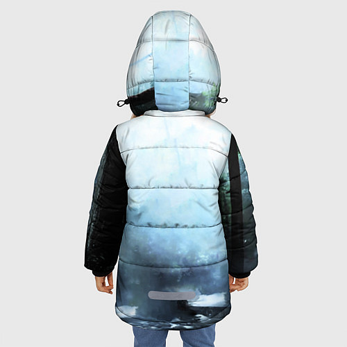 Зимняя куртка для девочки Ghost of Tsushimа / 3D-Черный – фото 4