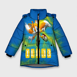 Куртка зимняя для девочки Sonic - Майлз Тейлз, цвет: 3D-светло-серый