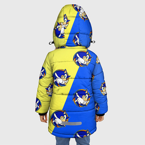 Зимняя куртка для девочки Sonic - Соник / 3D-Черный – фото 4
