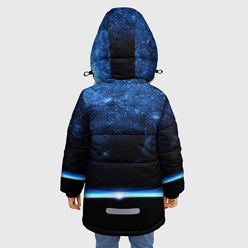 Зимняя куртка для девочки Соник Сега / 3D-Черный – фото 4