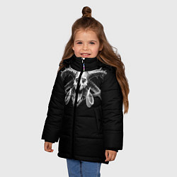 Куртка зимняя для девочки Сатана, цвет: 3D-черный — фото 2
