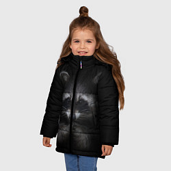 Куртка зимняя для девочки Енот, цвет: 3D-красный — фото 2