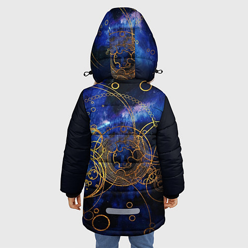 Зимняя куртка для девочки Space Geometry / 3D-Черный – фото 4