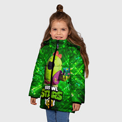 Куртка зимняя для девочки Brawn stars Spike Спайк, цвет: 3D-красный — фото 2