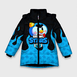 Куртка зимняя для девочки BRAWL STARS:MR P, цвет: 3D-черный