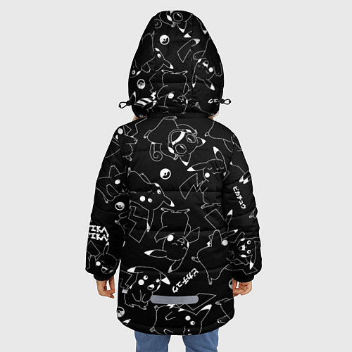 Зимняя куртка для девочки ПИКАЧУ / 3D-Черный – фото 4