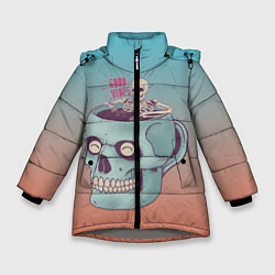 Куртка зимняя для девочки Good Viber, цвет: 3D-светло-серый