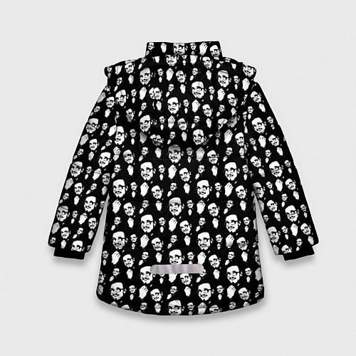 Зимняя куртка для девочки Гражданская оборона / 3D-Черный – фото 2