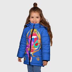 Куртка зимняя для девочки Луна, цвет: 3D-черный — фото 2