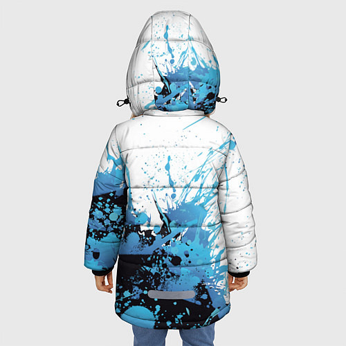 Зимняя куртка для девочки Little Big / 3D-Черный – фото 4