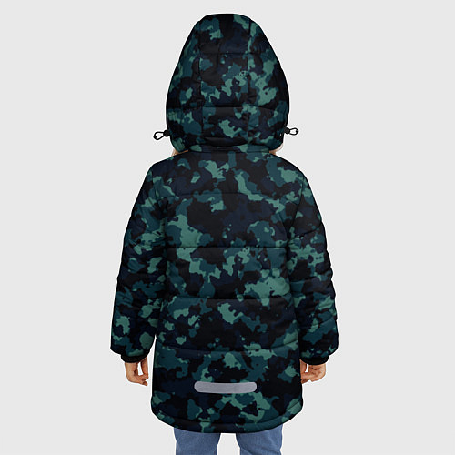 Зимняя куртка для девочки Камуфляж / 3D-Черный – фото 4