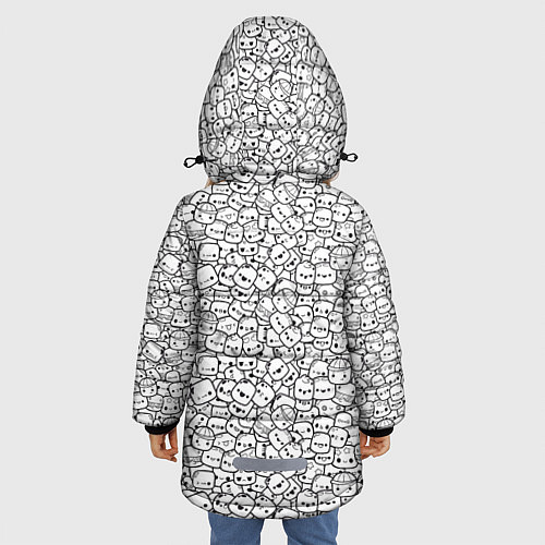 Зимняя куртка для девочки Зефирки Oko / 3D-Черный – фото 4