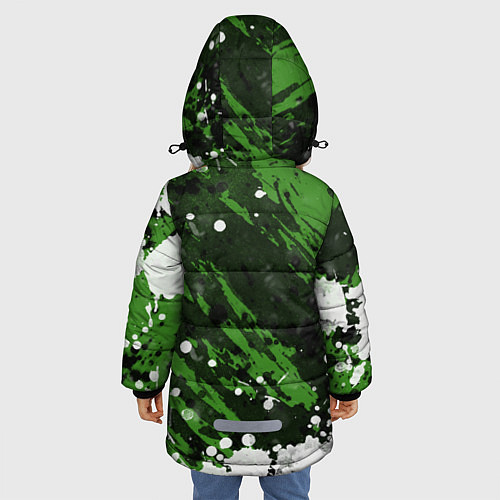 Зимняя куртка для девочки Minecraft Майнкрафт / 3D-Черный – фото 4