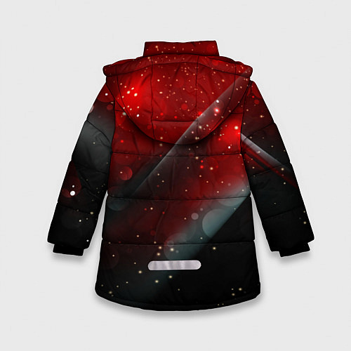 Зимняя куртка для девочки Red & Black / 3D-Светло-серый – фото 2