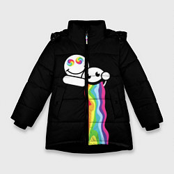 Куртка зимняя для девочки Биба и Боба Oko, цвет: 3D-черный