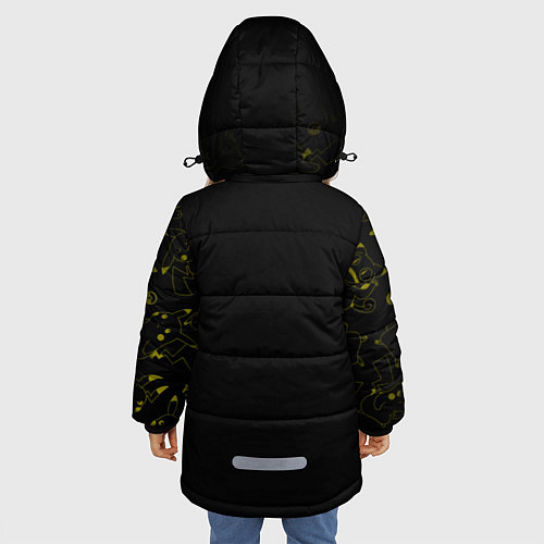 Зимняя куртка для девочки ПИКАЧУ / 3D-Черный – фото 4