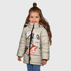 Куртка зимняя для девочки Спасибо, Юра!, цвет: 3D-красный — фото 2