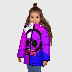 Куртка зимняя для девочки BRAWL STARS 20, цвет: 3D-черный — фото 2