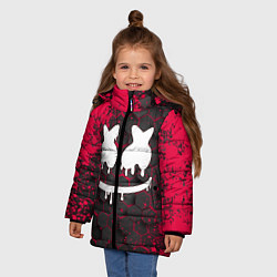 Куртка зимняя для девочки Marshmello, цвет: 3D-светло-серый — фото 2