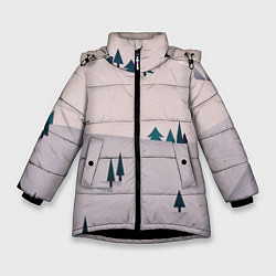 Куртка зимняя для девочки Snow 1, цвет: 3D-черный