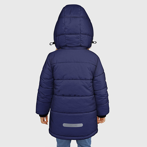 Зимняя куртка для девочки Единорог на задних лапах / 3D-Черный – фото 4