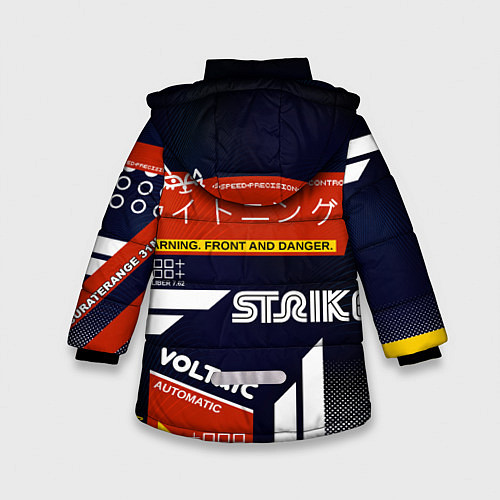 Зимняя куртка для девочки Кровавый спорт / 3D-Светло-серый – фото 2