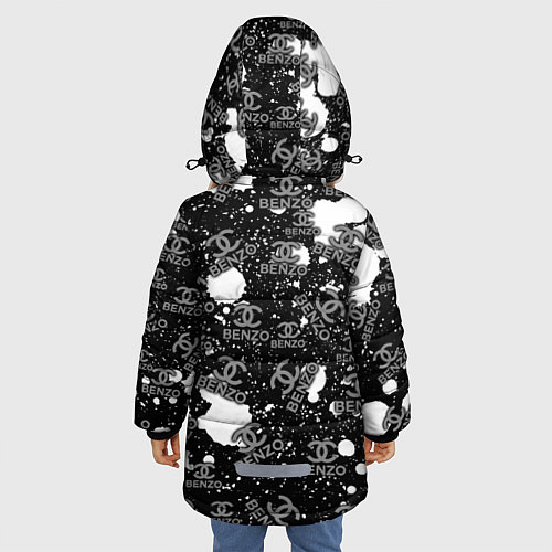 Зимняя куртка для девочки Benzo Gang - Big Baby Tape / 3D-Черный – фото 4