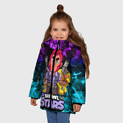 Куртка зимняя для девочки BRAWL STARS COLT, цвет: 3D-черный — фото 2
