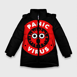 Куртка зимняя для девочки Panic Virus, цвет: 3D-черный