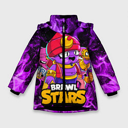 Куртка зимняя для девочки BRAWL STARS GENE, цвет: 3D-черный