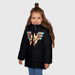 Куртка зимняя для девочки Wonder Woman, цвет: 3D-светло-серый — фото 2
