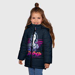 Куртка зимняя для девочки Очень Странные Дела, цвет: 3D-черный — фото 2