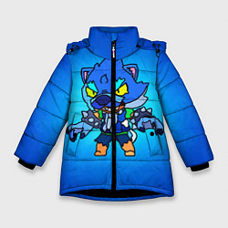 Куртка зимняя для девочки БРАВЛ СОНИК, цвет: 3D-черный