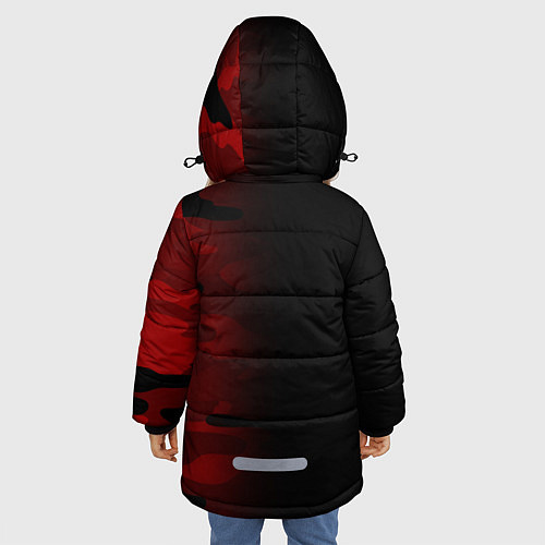 Зимняя куртка для девочки RED BLACK MILITARY CAMO / 3D-Черный – фото 4