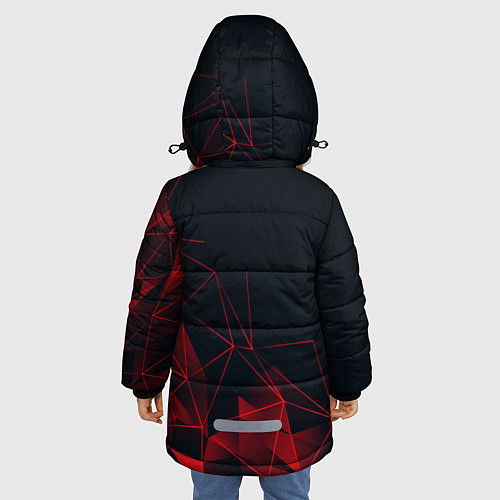 Зимняя куртка для девочки RED STRIPES / 3D-Черный – фото 4