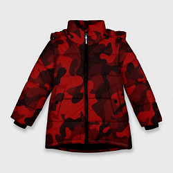 Куртка зимняя для девочки RED MILITARY, цвет: 3D-черный