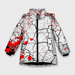 Куртка зимняя для девочки КРОВАВЫЙ ГРАНЖ, цвет: 3D-черный