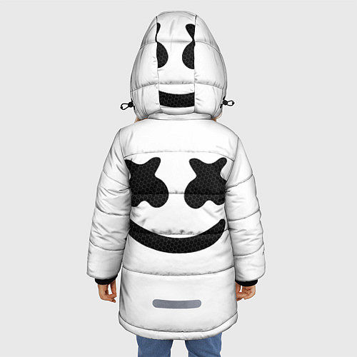 Зимняя куртка для девочки Marshmello Спина / 3D-Черный – фото 4