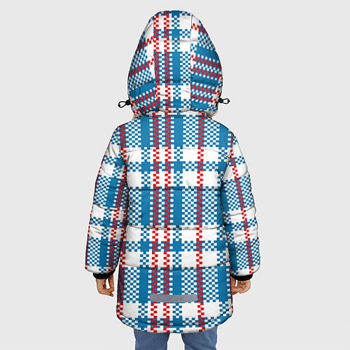 Зимняя куртка для девочки Текстура Сумка Челнока / 3D-Черный – фото 4