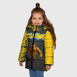 Куртка зимняя для девочки Пикачок, цвет: 3D-черный — фото 2