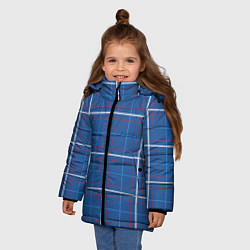Куртка зимняя для девочки Шотландка, цвет: 3D-черный — фото 2