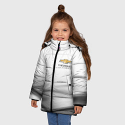 Куртка зимняя для девочки CHEVROLET, цвет: 3D-светло-серый — фото 2