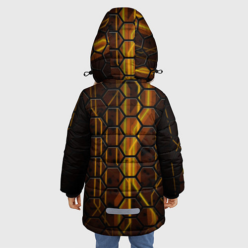 Зимняя куртка для девочки Lamborghini / 3D-Черный – фото 4